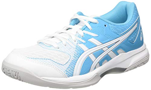 ASICS Womens Gel-Rocket 9 Volleyballschuhe, White/Aquarium
