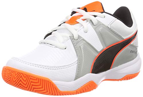 Puma Unisex-Kinder Explode 3 Jr Handballschuhe, Weiß