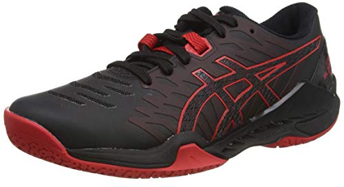 ASICS Herren Blast FF Handballschuhe, Black/Classic Red